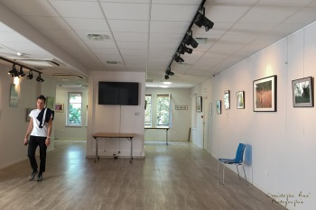 Installation de l'exposition Instants Nature 2017, Bourbon l'Archambault