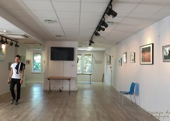 Installation de l'exposition Instants Nature 2017, Bourbon l'Archambault