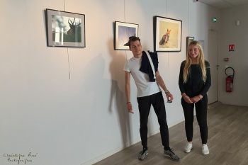 Installation de l'exposition Instants Nature 2017, Bourbon l'Archambault